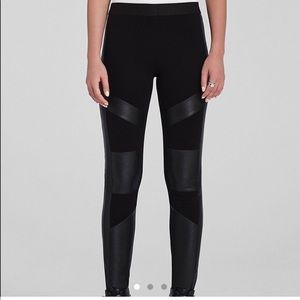 BCBGMAXAZRIA Bayle Faux leather panel leggings
